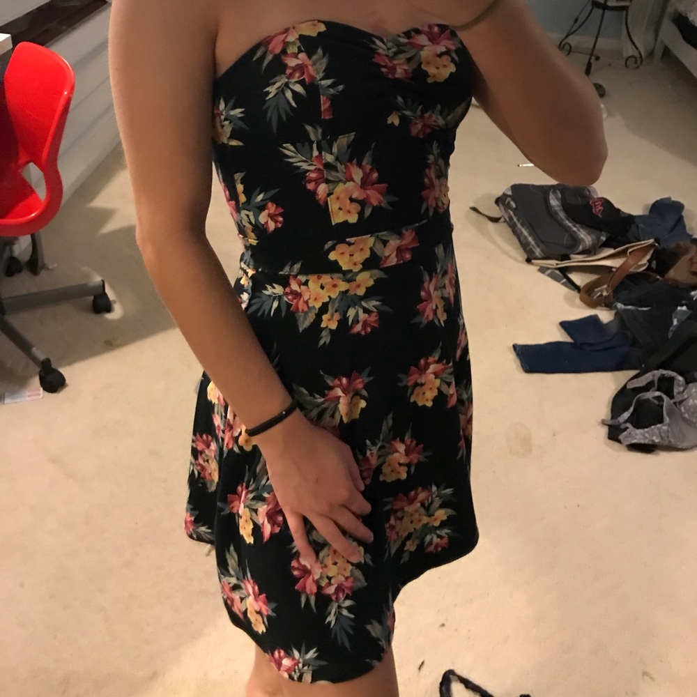 Hollister Strapless Floral Dress